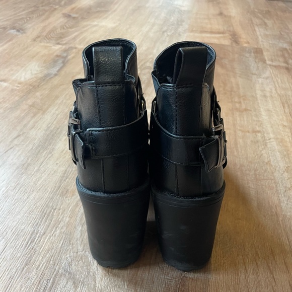 Torrid Black Faux Leather Lug Bootie - Picture 9 of 10